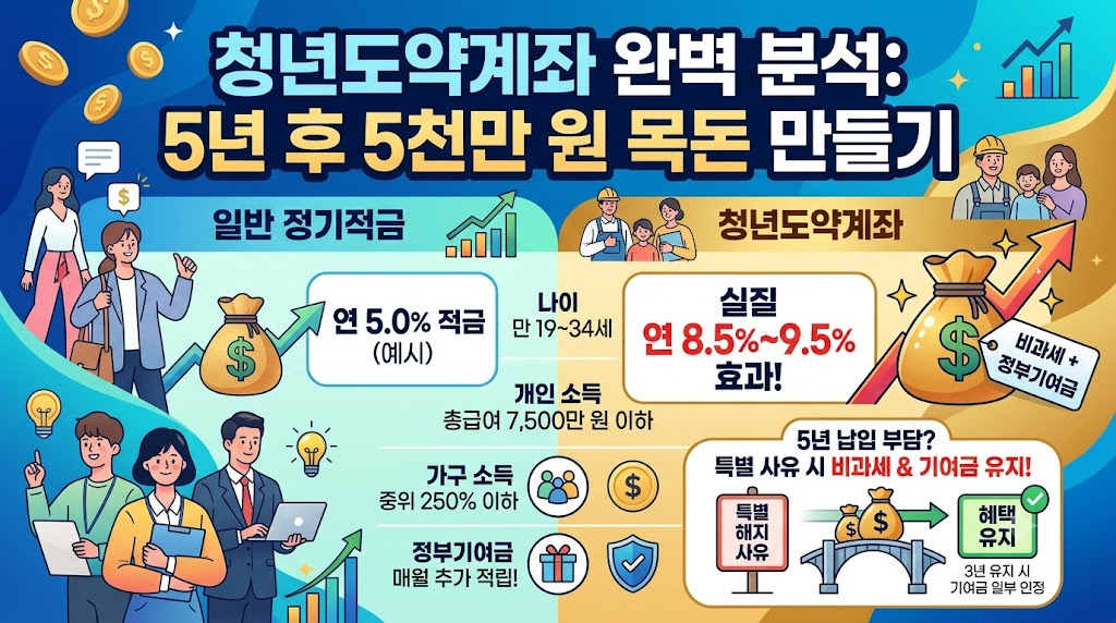 청년도약계좌 완벽 가이드 정부기여금 조건 적금 비교